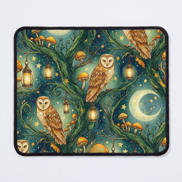 Item preview, Enchanted Forest Night – Halloween Woodland Watercolor Pattern designed and sold by skysshobu.
