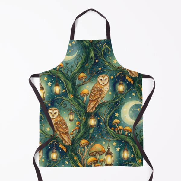Item preview, Enchanted Forest Night – Halloween Woodland Watercolor Pattern designed and sold by skysshobu.