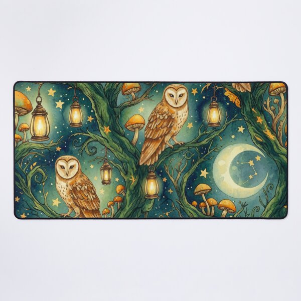 Item preview, Enchanted Forest Night – Halloween Woodland Watercolor Pattern designed and sold by skysshobu.