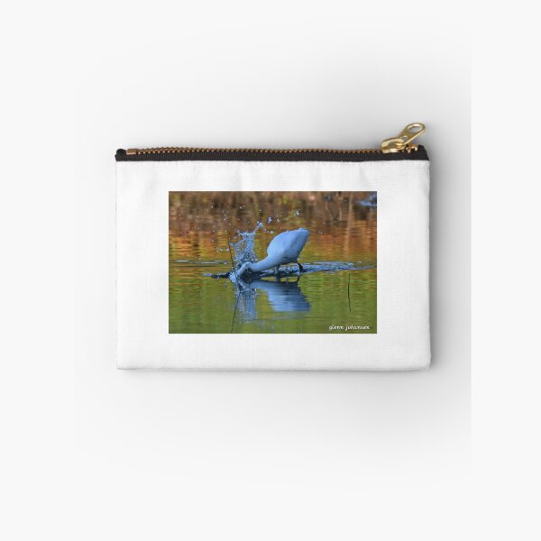 Item preview, Snowy Egret lunges for a fish  designed and sold by Glennphotos.