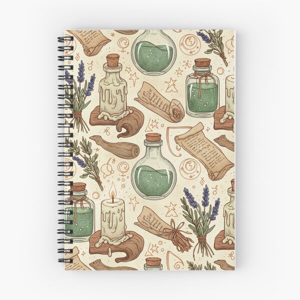 Item preview, Witch’s Archive – Vintage Potion and Spell Pattern designed and sold by skysshobu.
