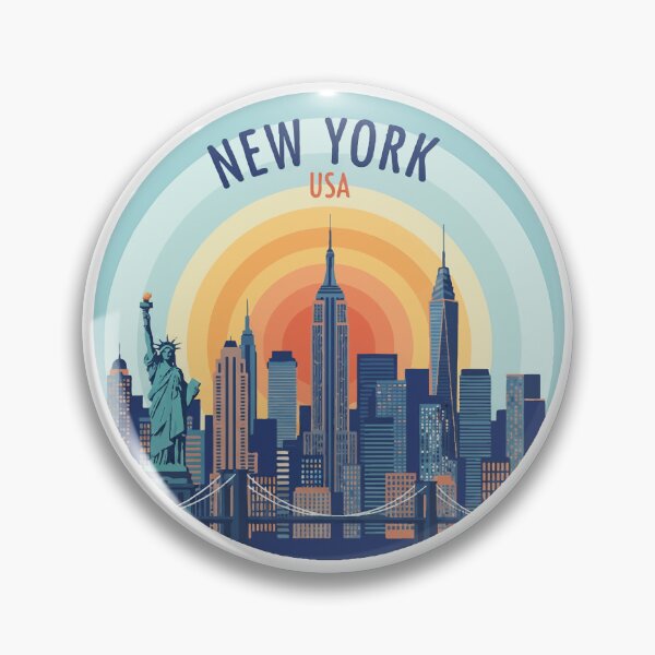 Item preview, Travel Magnets and Sticker of NewYork designed and sold by Globe Glee Designs.
