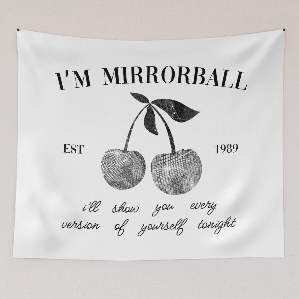 Item preview, Retro Vintage Cherry Disco Ball Mirrorball 1989 Aesthetic designed and sold by SaltedBeachPaperie.