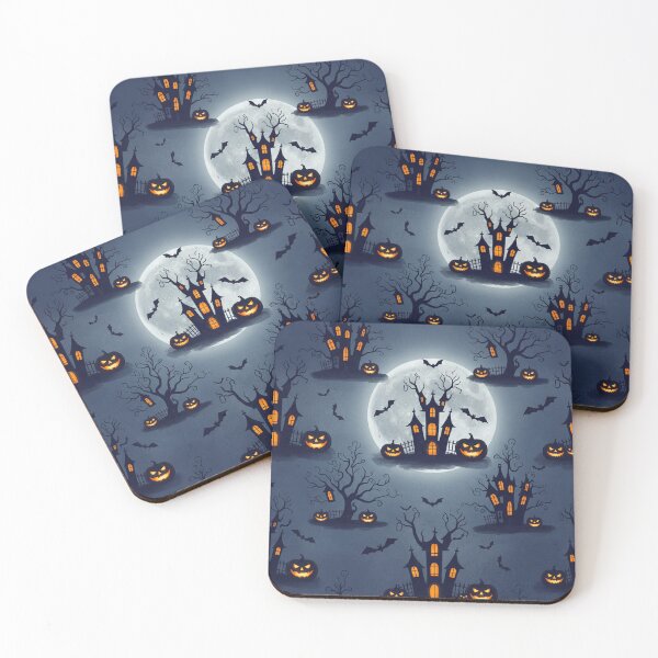 Item preview, Haunted Nightscape – Halloween Silhouette Pattern designed and sold by skysshobu.