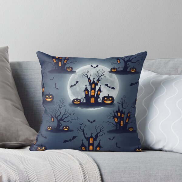 Item preview, Haunted Nightscape – Halloween Silhouette Pattern designed and sold by skysshobu.