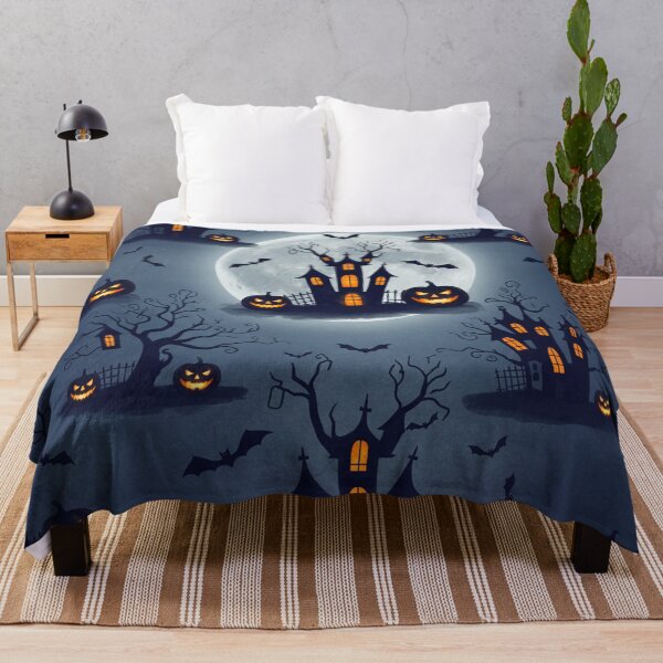 Item preview, Haunted Nightscape – Halloween Silhouette Pattern designed and sold by skysshobu.