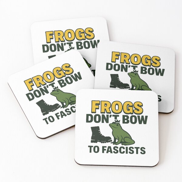 Item preview, Frogs Don’t Bow to Fascists – Bold Anti-Fascism Streetwear | Resistance T-Shirt designed and sold by SoulThread Studio.