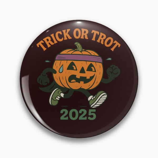 Item preview, Trick or Trot 2025 – Funny Halloween Pumpkin Runner designed and sold by FrameFlow.