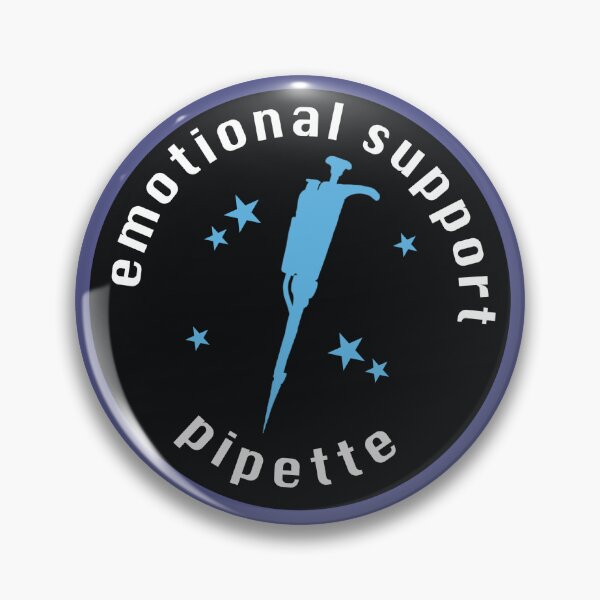Item preview, Emotional support pipette - black blue designed and sold by Starving Scientist.