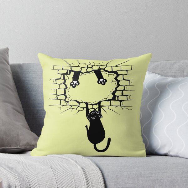 Item preview, hanging cat and broken wall designed and sold by KatNa.