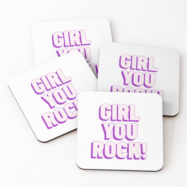 Item preview, Girl you rock! girl power - purple girls motivational slogan - girls power graphic slogan - modern art  designed and sold by MarJul.