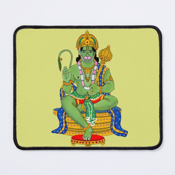 Item preview, Green Hanuman | Powerful Devotion Art | Lord Hanuman Strength Illustration designed and sold by Harshit_Digital_Arts.