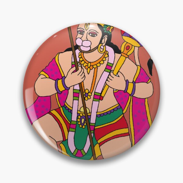 Item preview, Hanuman with Flag | Victory Symbol of Devotion | Lord Hanuman Artwork designed and sold by Harshit_Digital_Arts.