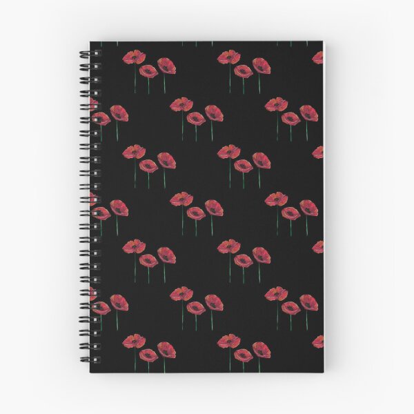 Item preview, Trio of Red Poppies on Black - Anzac Day - Remembrance Day designed and sold by piptompatternco.