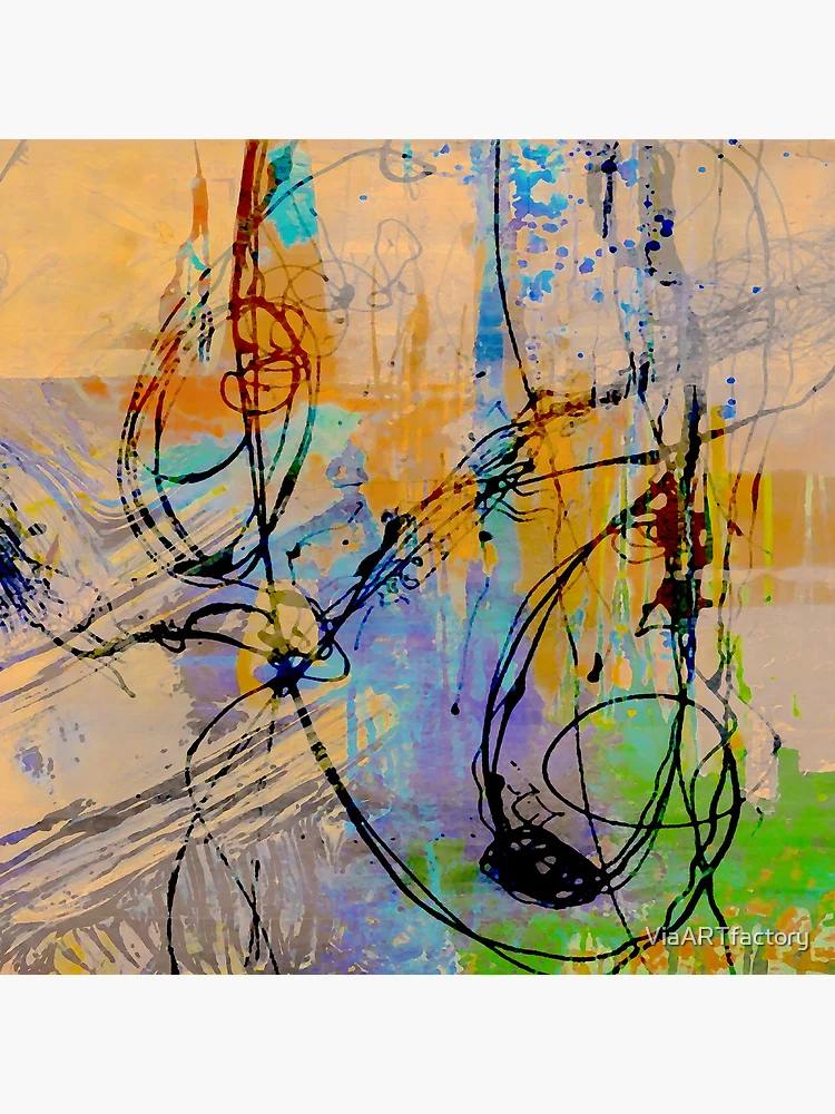 Thumbnail 4 of 4, Clock, Abstract Splashes designed and sold by ViaARTfactory.