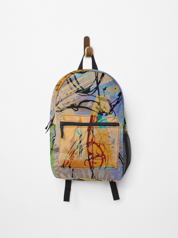 Thumbnail 1 of 3, Backpack, Abstract Splashes designed and sold by ViaARTfactory.
