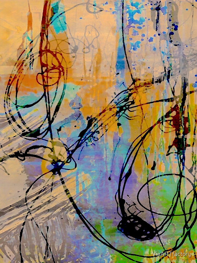 Thumbnail 3 of 3, Scarf, Abstract Splashes designed and sold by ViaARTfactory.