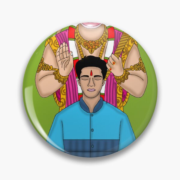 Item preview, Lord Hanuman with His Devotee | Blessings of Bajrang Bali | Divine Protection Art designed and sold by Harshit_Digital_Arts.