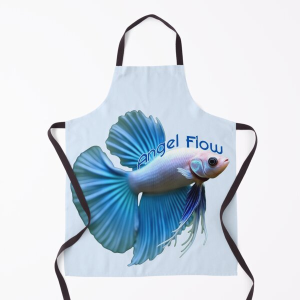 Item preview, Angel Flow in a White Blue Betta Fish Design designed and sold by PriyaMagic.