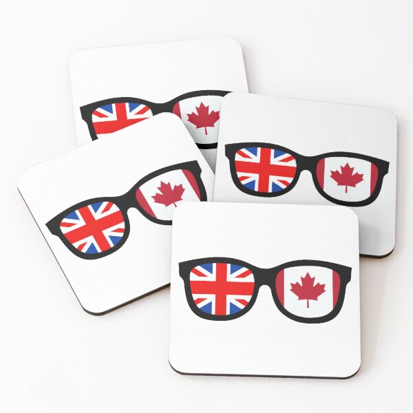 Item preview, UK + Canada Glasses | Dual Flag Sunglasses Design designed and sold by wackyartwork.