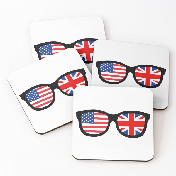 Item preview, USA + UK Glasses | Dual Flag Sunglasses Design designed and sold by wackyartwork.