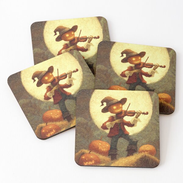 Item preview, Pumpkin Fiddler under the Harvest Moon designed and sold by ArgentoArt.