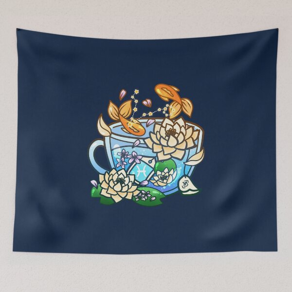 Artikelvorschau, Teetasse mit Sternzeichen Fische entworfen und verkauft von heysoleilart.