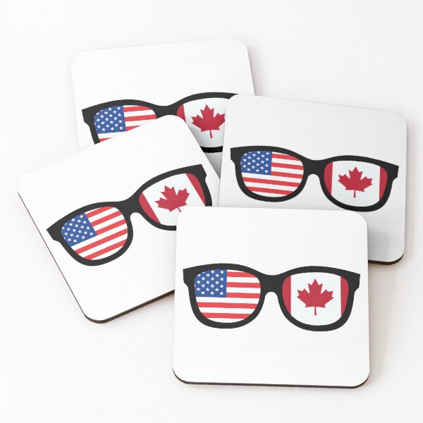 Item preview, USA + Canada Glasses | Dual Flag Sunglasses Design designed and sold by wackyartwork.