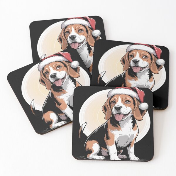 Item preview, Beagle dog christmas santa holiday designed and sold by VladoZork.