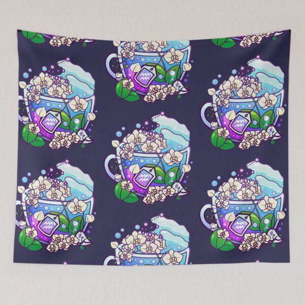 Artikelvorschau, Wassermann Sternzeichen Teetasse entworfen und verkauft von heysoleilart.