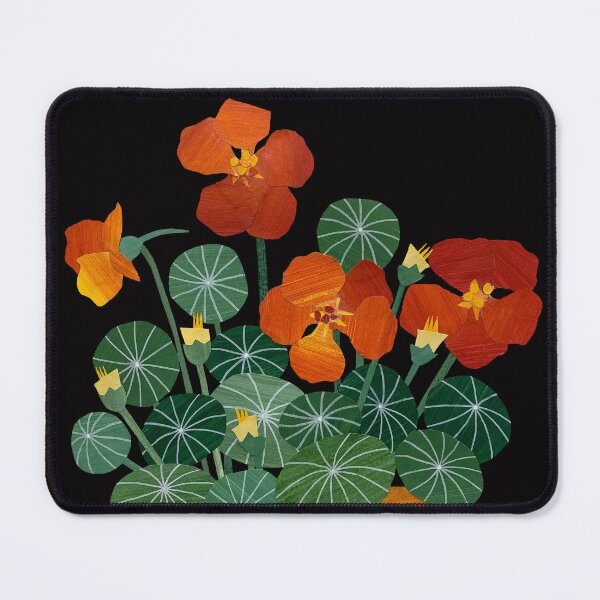 Item preview, Orange Nasturtiums in a Pot with Black Background. designed and sold by Studio Moo Designs.