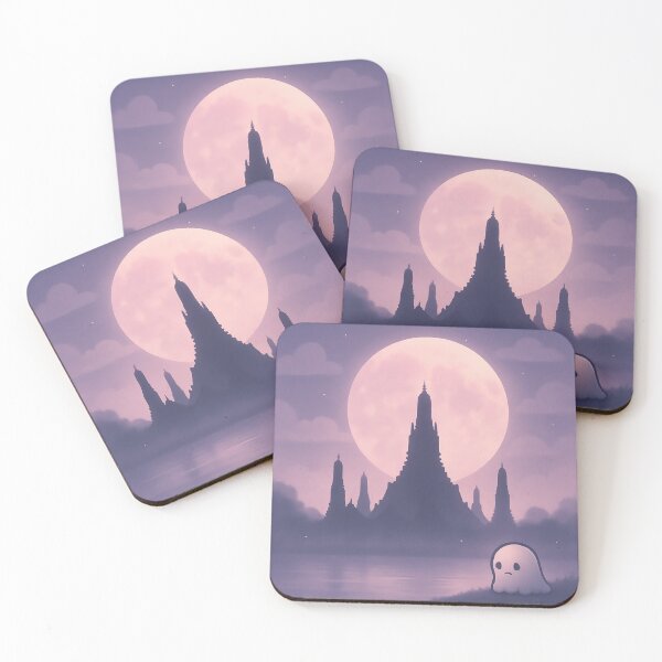 Item preview, Pastel Moon Temple – Soft Sadcore Night Aesthetic designed and sold by TheArtOfChaa.