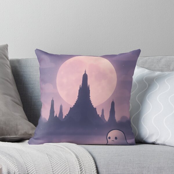 Item preview, Pastel Moon Temple – Soft Sadcore Night Aesthetic designed and sold by TheArtOfChaa.