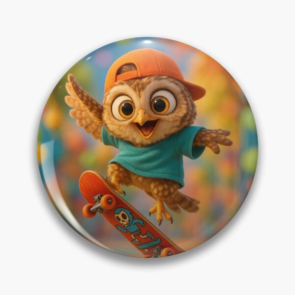 Item preview, Skater Burrowing Owl designed and sold by Sillytoe.
