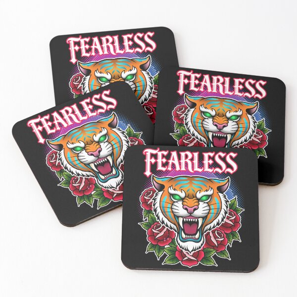Item preview, Fearless – Tiger and Neon Roses / Ahau Designs designed and sold by Ahau Designs.
