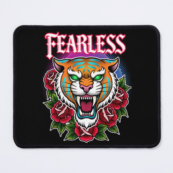 Item preview, Fearless – Tiger and Neon Roses / Ahau Designs designed and sold by Ahau Designs.