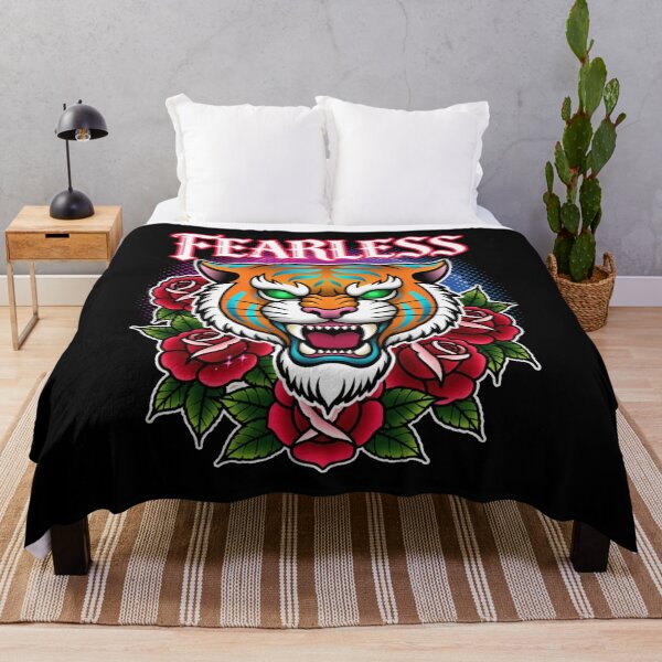 Item preview, Fearless – Tiger and Neon Roses / Ahau Designs designed and sold by Ahau Designs.
