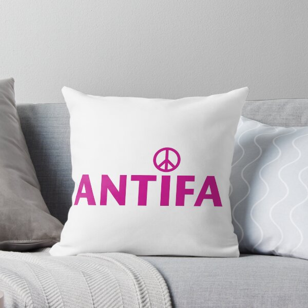 Item preview, ANTIFA NAME WITH PEACE SIGN in Magenta designed and sold by Duncan Bullock.