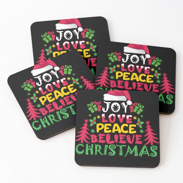 Item preview, Joy Love Peace Believe Christmas designed and sold by teesvect.