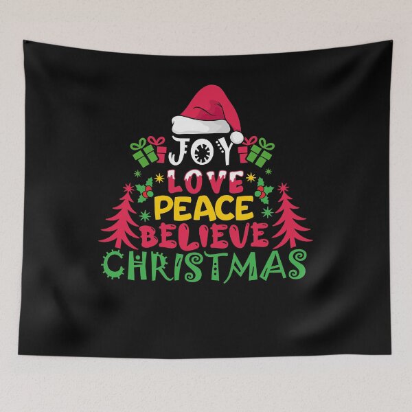 Item preview, Joy Love Peace Believe Christmas designed and sold by teesvect.