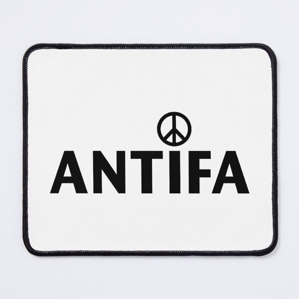Item preview, ANTIFA NAME WITH PEACE SIGN in Black designed and sold by Duncan Bullock.