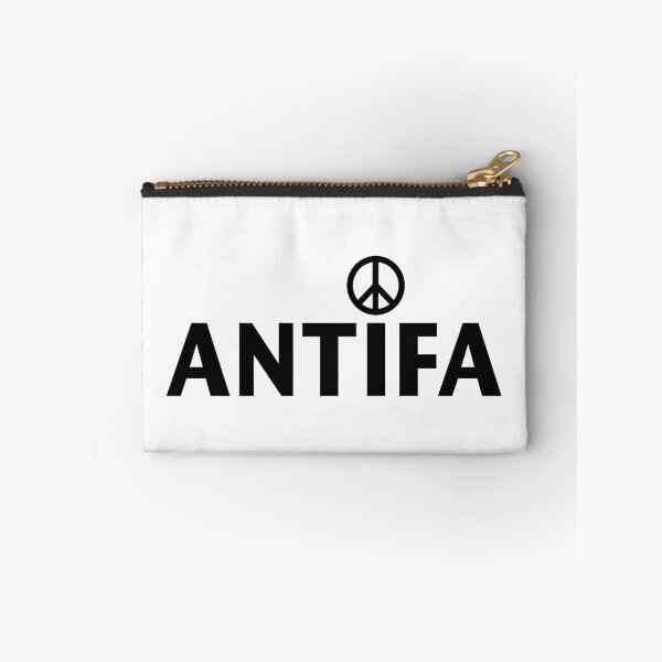 Item preview, ANTIFA NAME WITH PEACE SIGN in Black designed and sold by Duncan Bullock.