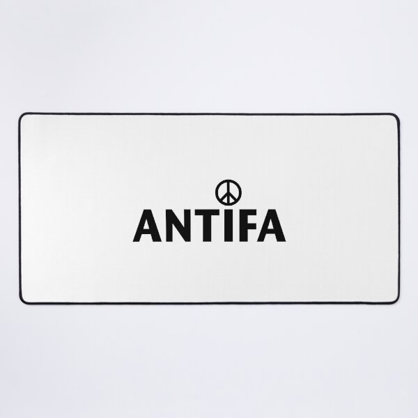 Item preview, ANTIFA NAME WITH PEACE SIGN in Black designed and sold by Duncan Bullock.