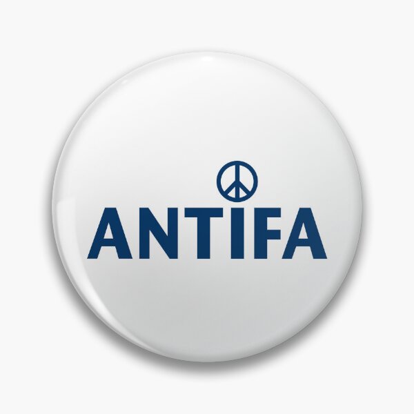 Item preview, ANTIFA NAME WITH PEACE SIGN in Navy Blue designed and sold by Duncan Bullock.