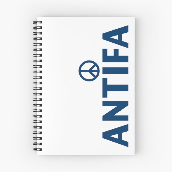 Item preview, ANTIFA NAME WITH PEACE SIGN in Navy Blue designed and sold by Duncan Bullock.
