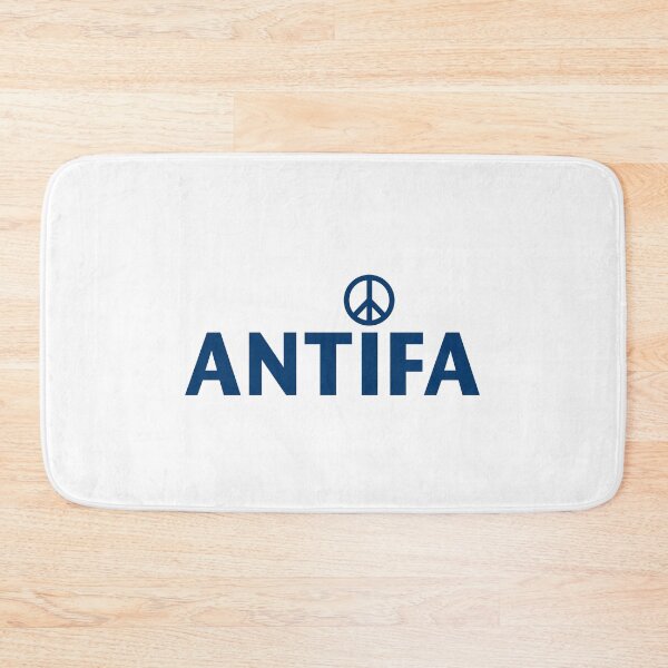 Item preview, ANTIFA NAME WITH PEACE SIGN in Navy Blue designed and sold by Duncan Bullock.