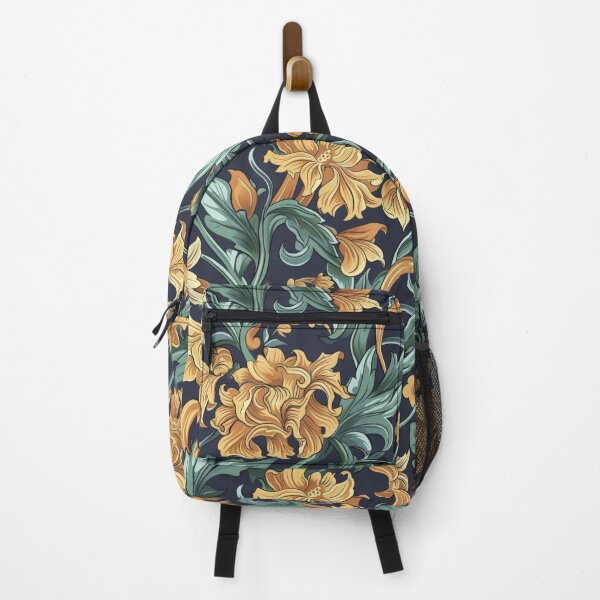 Item preview, Yellow William Morris Style Botanical Wallpaper designed and sold by Atlas Kai.