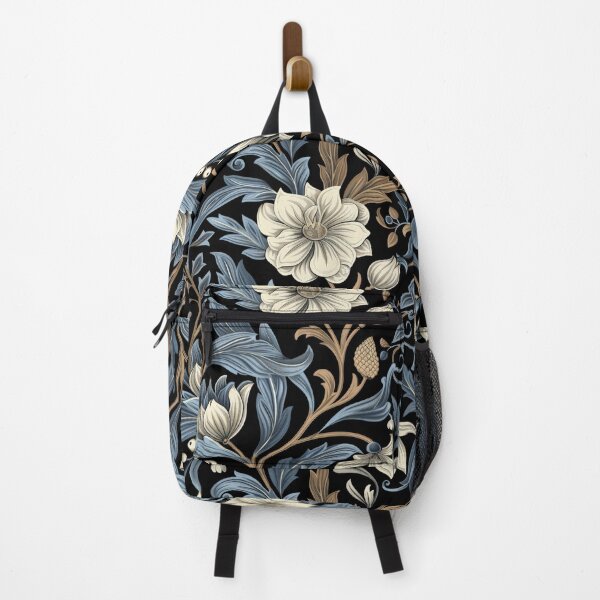 Item preview, Dark Blue and White Art Nouveau Flowers designed and sold by Atlas Kai.