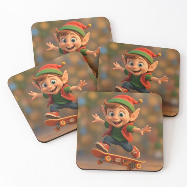 Item preview, Skater Christmas Elf Boy designed and sold by Sillytoe.