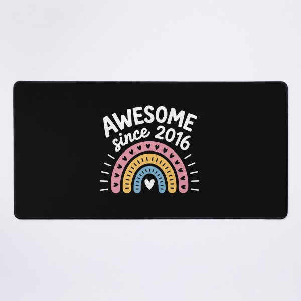 Item preview, Awesome Since 2016 Rainbow Heart Design - 9 years old birthday designed and sold by Gogetgiggles.